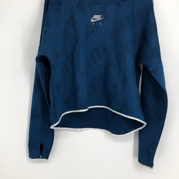 Nike Air blue midlayer DriFit crew long sleeve running  top size M - Picture 8 of 16